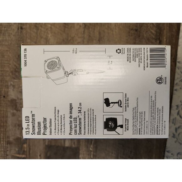 Home Accents Holiday LED Snowstorm Illusion Projector Blue/White Images New - Picture 2 of 3